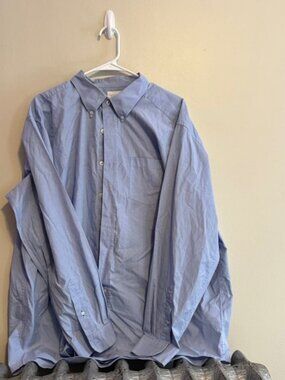 L.L.Bean Men's Button Down Shirt Long Sleeve Classic Fit Light Blue XL Menswear